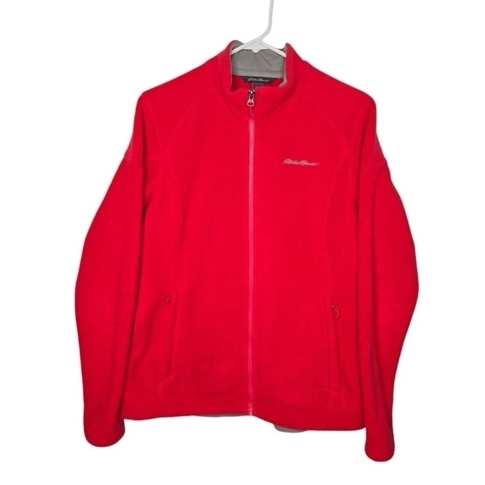Eddie Bauer Womens Classic Pink Outdoor Full Zip Fleece Jacket Size Medium